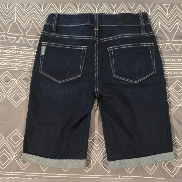 PAIGE Jax Knee Bermuda Denim Shorts Size 23 - Picture 2 of 8